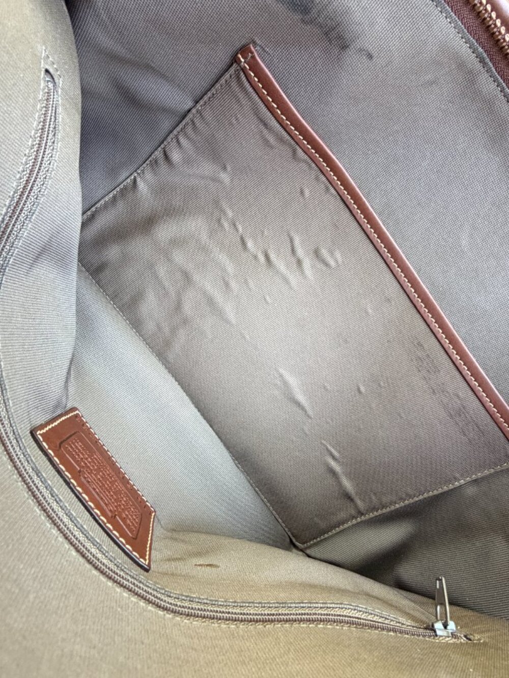 COACH Vintage Sheridan Wendell Large Domed British Tan Brief Shoulder Bag Rare - Picture 11 of 14
